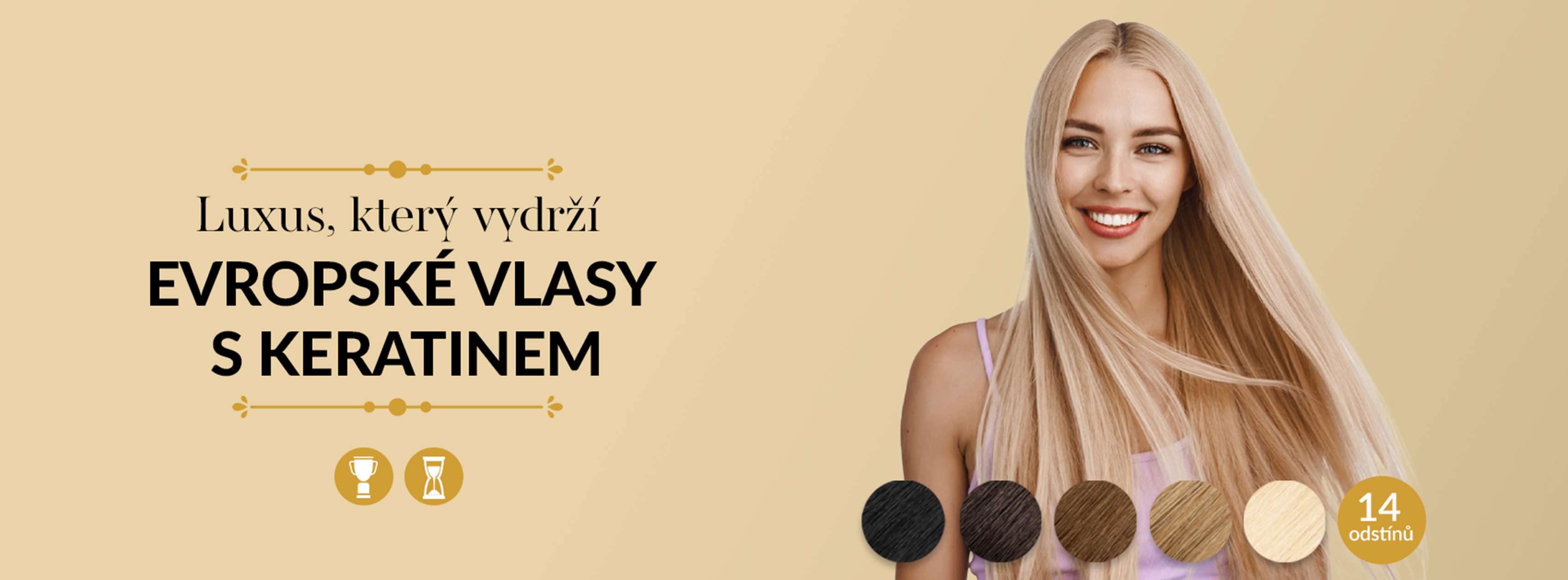 Evropské vlasy - keratin