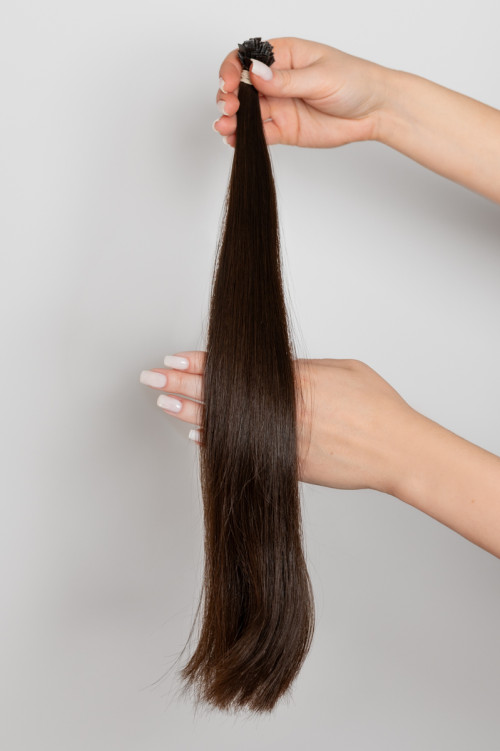 Virgin Hair #6 hnědá | délka: 40-44 cm | 50 pramenů