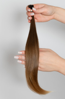 Virgin Hair #8 tmavě medová | délka: 35-39 cm | 45 pramenů