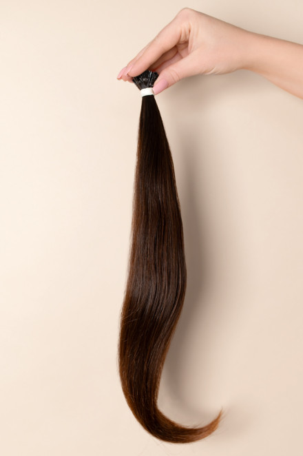 Virgin Hair #6 hnědá | 40-44 cm | 60 pramenů | 45 gr