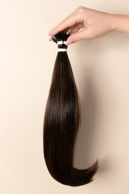 Virgin Hair #7 světle hnědá | 35-39 cm | 135 pramenů | 110 g