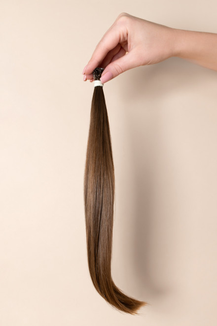 Virgin Hair #8 tmavě medová | 30-34 cm | 55 pramenů | 30 gr