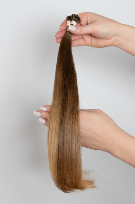 Virgin Hair #8 tmavě medová | délka: 35-39 cm | 36 pramenů