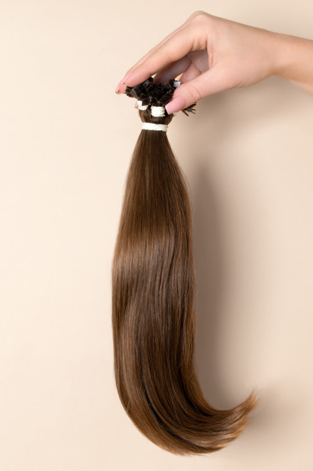 Virgin Hair #8 tmavě medová | 30-34 cm | 210 pramenů | 130 g