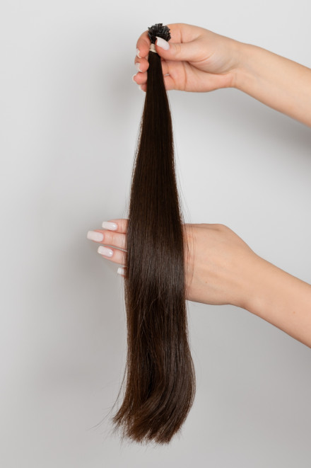 Virgin Hair #6 hnědá | délka: 40-44 cm | 50 pramenů