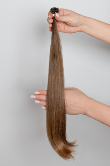 Virgin Hair #8 tmavě medová | délka: 45-49 cm | 47 pramenů
