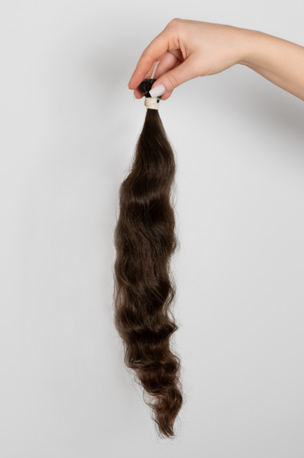 Virgin Hair #6 hnědá | délka: 45-49 cm | 45 pramenů