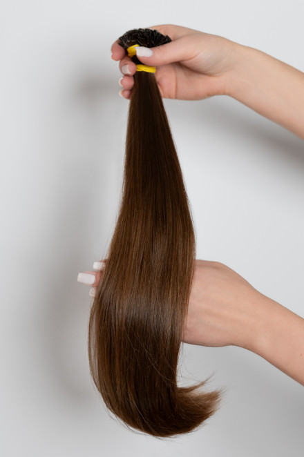 Virgin Hair #7 světle hnědá | délka: 40-44 cm | 154 pramenů