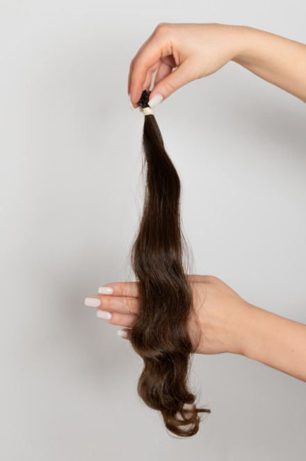Virgin Hair #7 světle hnědá | délka: 40-44 cm | 35 pramenů